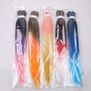 Yaki — extensions de cheveux synthétiques en Fiber synthétique, couleur or et ombrée, coiffure pré étirée, 100 pièces/carton, vente en gros par DHL 26 pouces - Product Image 2