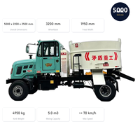 Camion malaxeur à béton monté sur véhicule, 6m3, petit, portable, avec moteur diesel, type volumétrique, pour projet de construction