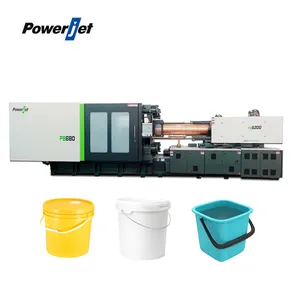 Powerjet 680 Ton 680T injection molding plastic bucket paint pail 20 liter with lid manufacturing machines