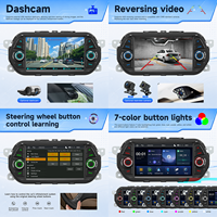 Autoradio Android Auto BQCC 7 pouces IPS MP5 avec écran Carplay, lecteur multimédia MP5, RDS, BT, FM, stéréo de voiture pour Fiat Egea 2015-2017