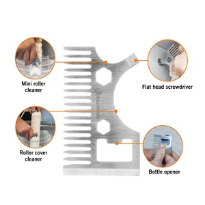 ROLLINGDOG-Brosse à <span class=keywords><strong>Peigne</strong></span> pour Peignoir Ciselé 8 en 1, Carte Multifonction pour Peintres, 50479 - Product Image 4