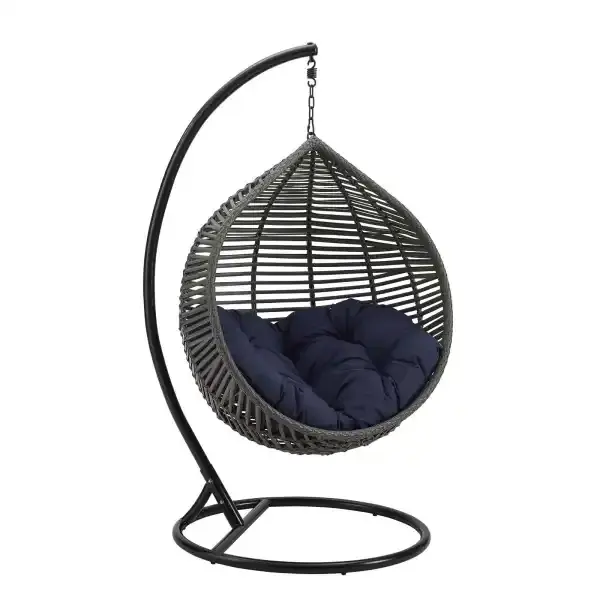 Hot Sale Modern Outdoor Indoor Swing Rattan Hammock Patio Egg Chair Folding Wicker Egg Hanging Basket Furniture Garden