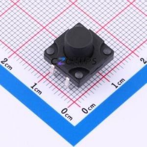 TS018-CBY1EH9.0 Tactile Switch Through hole-4P,12x12mm Switch Single Pole Single Throw Round Button 1.8N Through Hole - Product Image 1