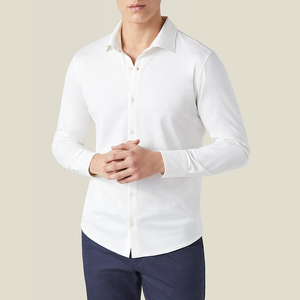 Camisa de manga larga para hombre con estampado de seda de diseño personalizado, blusas de moda para hombre de alta calidad OEM camisas de vestir para hombre/ - Product Image 2