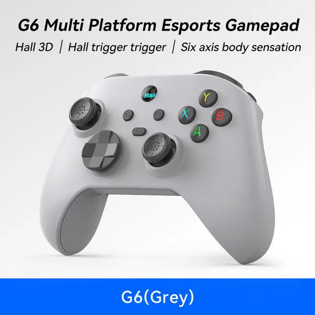 G6 Game Controller Double Hall for NS Gaming Hall Effect Joystick Wireless BT Gamepads for Switch PC Android IOS