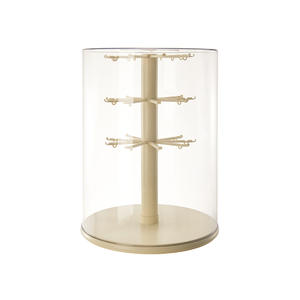 Caja de Almacenamiento Giratoria, Exhibidor de <span class=keywords><strong>Mano</strong></span>, Plástico Transparente, para Muñecos de Peluche Labubu, Exhibidor de Colgantes, Apilable, 2L - Product Image 4