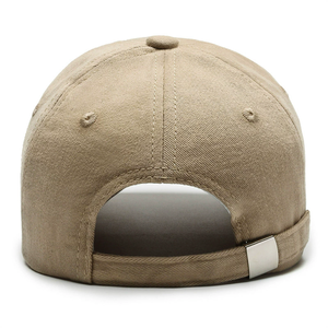 หมวกเบสบอล6แผงหมวกกีฬาแบบเรียบผ้าคอตตอน100% ออกแบบได้ตามต้องการ - Product Image 5