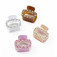 Pince à cheveux FANXING en acétate de haute qualité, élégante et polyvalente, avec strass multicolores, personnalisable pour femme