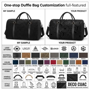 Maßgefertigte Geprägte Tierdruck-Reisetasche Wasserabweisend Leichtgewichtig Kratzfest Multi-Taschen Strukturierte Weekender-Handtasche - Product Image 3