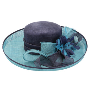 Großhandel Sinamay Silk Flower Fascinator Große Krempe Kirche Hut Basis für Frauen Designs inspiriert <span class=keywords><strong>Kentucky</strong></span> <span class=keywords><strong>Derby</strong></span> Partys Business - Product Image 3