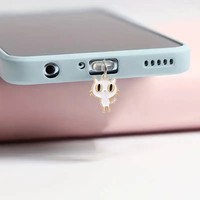 Nouvelle protection anti-poussière pour port de charge de téléphone USB Type-C, avec pendentifs décoratifs