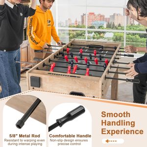 <span class=keywords><strong>Mesa</strong></span> <span class=keywords><strong>de</strong></span> Futbolín <span class=keywords><strong>de</strong></span> tamaño completo <span class=keywords><strong>de</strong></span> 54 pulgadas para adultos <span class=keywords><strong>y</strong></span> niños para competiciones <span class=keywords><strong>de</strong></span> piscina incluye 2 balones <span class=keywords><strong>de</strong></span> fútbol 2 portavasos plegables para uso doméstico - Product Image 2