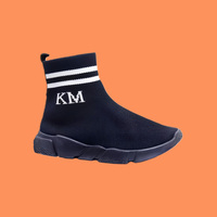 Chaussures de sport montantes confortables à enfiler, en maille respirante, avec design color-block de haute qualité et semelle souple pour le printemps et l'automne