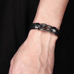 Bracciali Magnetici Intrecciati alla Moda per Uomo, Stile Hip Hop e Punk in Acciaio al Titanio - Product Image 4