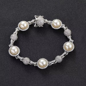 Collier tennis <span class=keywords><strong>de</strong></span> luxe en zircone CZ pour homme et femme, perles <span class=keywords><strong>de</strong></span> zircon - Product Image 6