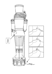 Soldat KD de 3 mètres de haut avec un sceptre (avec lumières et bandes lumineuses sur le sceptre) avec 41 lumières et 15 bandes lumineuses - Product Image 2