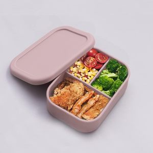 Food Grade Bpa Free School <b>Kids</b> Leakproof Lid Foldable <b>Bento</b> Folding Environmentally Friendly Silicone <b>Lunch</b> <b>Box</b> Collapsible - Product Image 4