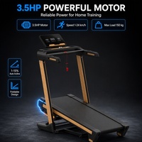 Tapis roulant avec console LED, capteurs de fréquence cardiaque et de pouls, accoudoirs de sécurité, arrêt d'urgence, silencieux, hydraulique, pliable