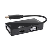 Adaptateur DVI VGA pour HDTV, sortie 4K 1080p 30Hz avec gaine en PVC pour configuration PC de jeu, poste de travail multi-écrans