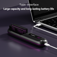 Alimentation USB électrique LCD en céramique pour la maison et l'hôtel Matériau en nylon Brosse Peigne à lisser les cheveux