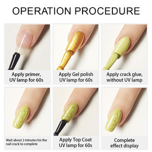 Esmalte de <span class=keywords><strong>Uñas</strong></span> en Gel KUDAN, Efecto Agrietado UV, Alta Pigmentación, Semipermanente - Product Image 3