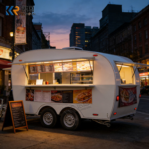 Remolque de Comida Único <span class=keywords><strong>con</strong></span> Mesa de Preparación, Remolque de Almacenamiento de Ingredientes Personalizado, Remolque de Catering, Remolque de Concesiones - Product Image 4
