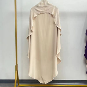 شاروت بيع بالجملة جودة عالية نقاب نسائي إسلامي متواضع ربطة عنق علوية خلفية لجلباب تنفس الجاز كريب خمار طويل - Product Image 5