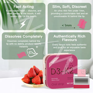 Venta caliente vitamina K2 D3 tira oral soporte suplemento energético caramelo disolución tira oral película - Product Image 5