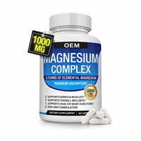 Complexe de Magnésium en Capsules de Glycine, Acide Citrique, Acide Malique 66g/flacon OEM Export Amazon Magnésium