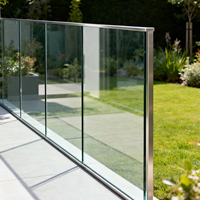 Rampe en verre feuilleté anti-éclats et anti-enfants, style contemporain, pour salle de bain, sécurité, utilisation extérieure, installation DIY, escaliers, balcons