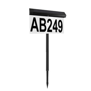 Solar Door Plate <b>Light</b> 31.6cm Rectangular LED Waterproof Outdoor <b>Wall</b> Mount House Number Sign Illuminated Acrylic Lamp - Product Image 3