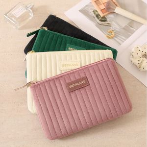 Customizable Portable Velvet Zipper Lady <b>Makeup</b> <b>Case</b> Personalized Plush Quilted Fluffy <b>Makeup</b> Bag - Product Image 1