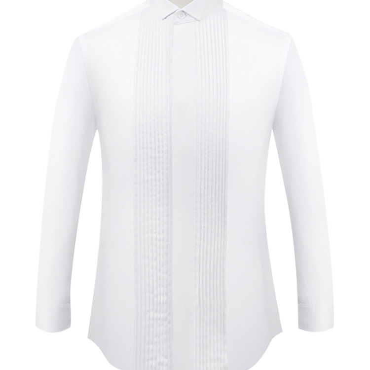 Solid Color Men's Wedding Prom Dress Shirt - Unique Design