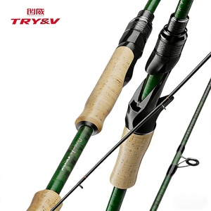 Caña de Pescar de Fibra de Carbono Ergonómica y Duradera TRY&<span class=keywords><strong>V</strong></span>, con Guías FUJI, Sensible, de Alta Resistencia, Antideslizante, para Pesca con Señuelos - Product Image 1