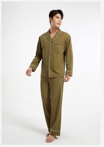 Pigiama da Uomo in Cotone Misto, Maniche Lunghe e Pantaloni, Comodo Set per Casa, Taglie Grandi, Prodotto in Cina - Product Image 2