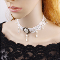Bijoux Gothiques Vintage, Collier Ras-de-Cou en Dentelle Personnalisé, Gros Collier Punk pour Femmes