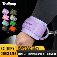 Sangles de cheville rembourrées Trailpop avec logo personnalisé, réglables, pour entraînement, gym, fitness, accessoires pour machines à câbles