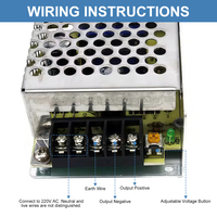 Transformador de Corriente ESann DC 24V 2A 48W, Adaptador de Corriente Conmutado de CA a CC 24V 2amp para Tira de Luces LED, Cámara CCTV