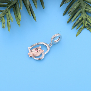 Breloques Pan en Argent Sterling 925 avec Perles de Zircon, Motif Chien Pomeranian Tendance, Compatibles Bracelet Original, Bijoux pour Filles et Filles, Berluque - Product Image 3