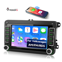 Autoradio Podofo 7'' 2 Din MP5 Lecteur multimédia de voiture sans fil Carplay&Android Auto BT/FM/AM/RDS pour VW/PASSAT/POLO/GOLF OEM/ODM Factory