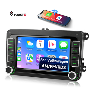 Autoradio Podofo 7'' 2 Din MP5 Lecteur multimédia de voiture sans fil Carplay&Android Auto BT/FM/AM/RDS pour VW/PASSAT/POLO/GOLF OEM/ODM Factory - Product Image 1