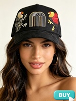 Casquette snapback vintage pour femme avec bord contrastant et broderie de strass brillants SD