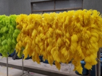 Plumes de coq blanches teintées pour artisanat, bricolage, montage de mouches, carnaval, boucles d'oreilles, costumes et robes