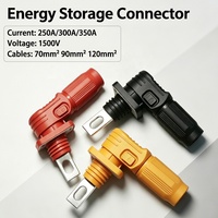 Connecteur de stockage d'énergie haute tension 250A-350A, haute puissance, ABS, étanche IP67, 1500V CC, monoconducteur
