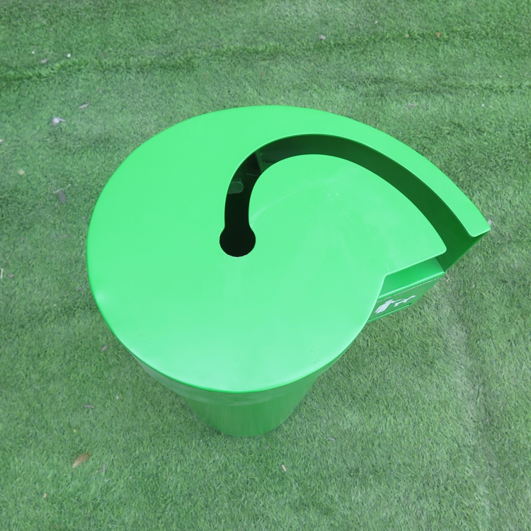 2021 New Design Green Pet Waste Bin High Quality Round Dog Waste Bin Commercial Public Dog Waste Dustbin
