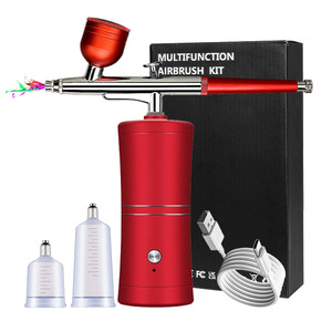 Kit aérographe portable rechargeable 7,0 cc à alimentation par gravité, alimenté par USB, pour nail art, peinture de modèles, mini-pompe à vitesse réglable - Product Image 3