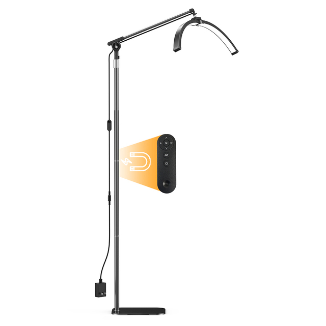 Easy Installation Foldable Half Moon Beauty Lamp Aluminum LED Light Brightness Adjustable for Nail Lash Facial Care