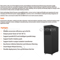 Vertiv Liebert EXS Pro 30~80kVA Onduleur triphasé 96,5% d'efficacité avec conduit d'air indépendant Entrée 172-498V pour les centres de données Edge