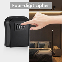 Coffre-fort mural à combinaison numérique à 4 chiffres pour usage domestique. Petite boîte de rangement avec serrure à clé. Le mot de passe peut être modifié