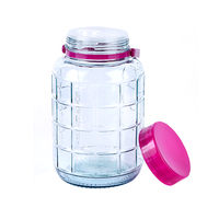 Bouteille de vin en verre carrée avec robinet, de grande capacité, avec pot de rangement ménager, bouteille de pichet, de ml